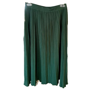 Ellison Green Long Pleated Green Skirt